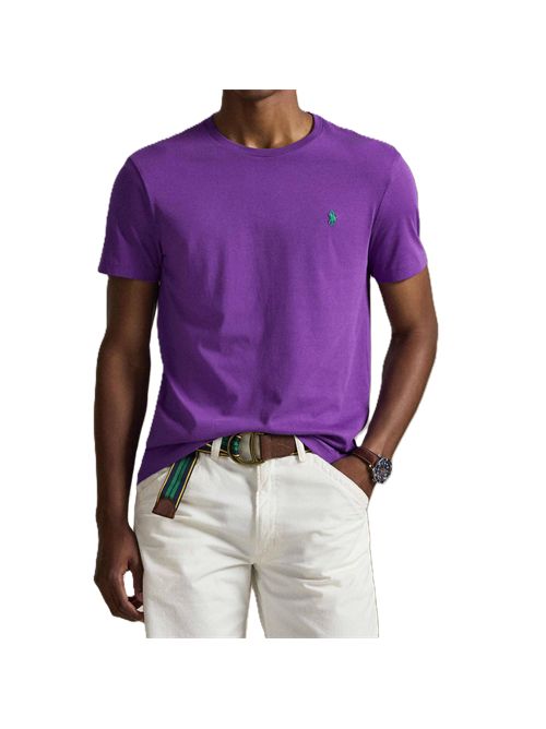 POLO RALPH LAURENT-shirt viola con logo Polo Ralph Lauren | 710-671438-509CABANA PURPLE